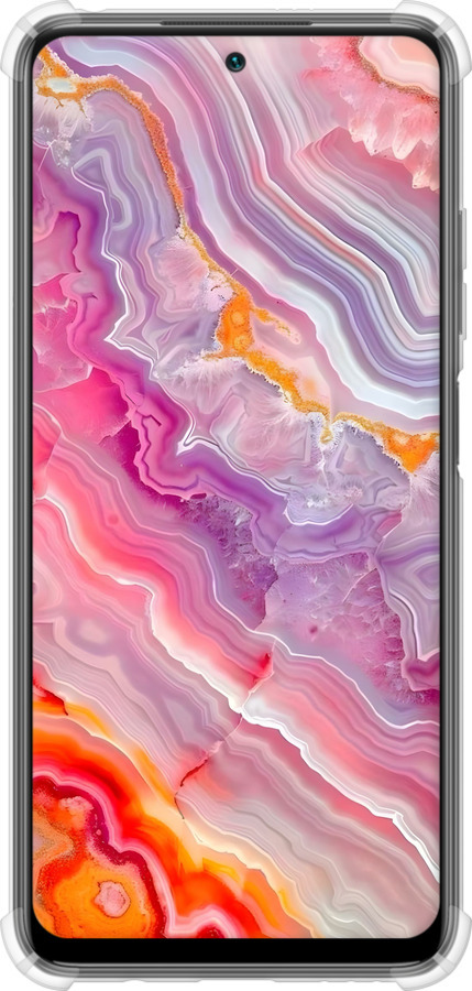 Силикон с усиленными углами чехол Мрамор 2 для Xiaomi Redmi Note 10T - 6307sp-2484 изображение 