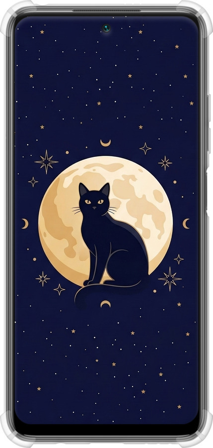 Силіконовий протиударний с посиленими кутами чехол Cute Cat Celestial/Witchy для Xiaomi Redmi Note 10 5G - 6787sp-2556 изображение 
