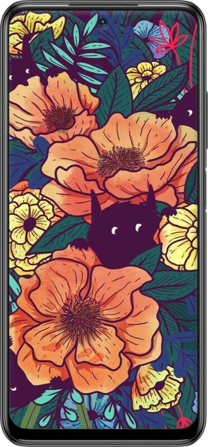 Силіконовий чехол Із зображенням польових квітів для Xiaomi Redmi Note 10 5G - 6419u-2556 изображение 