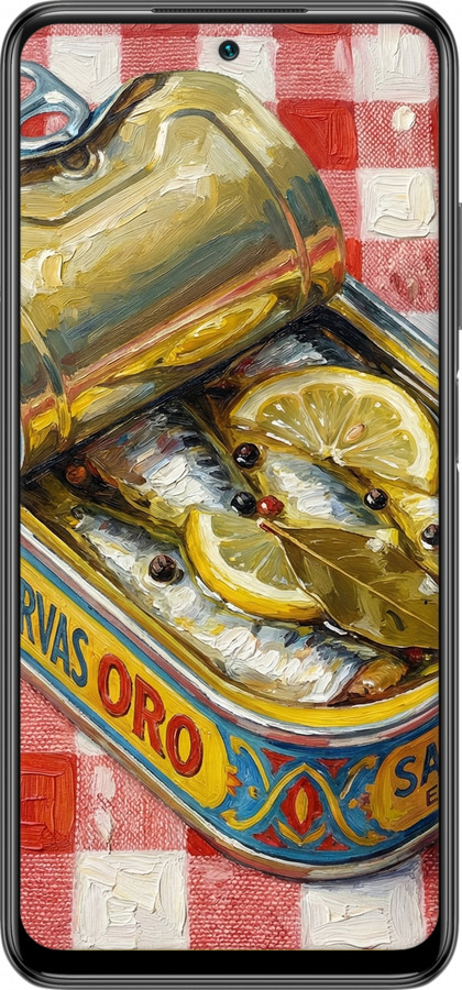 Силиконовый чехол Vintage Sardine Tin Phone для Xiaomi Redmi Note 10 5G - 6772u-2556 изображение 