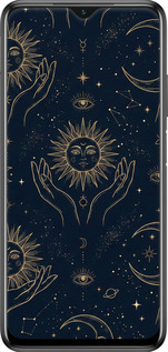 TPU чехол Celestial Harmony: Sun & Moon Gold Mystic Pattern для Xiaomi Poco M3 - 6778b-2200 изображение 