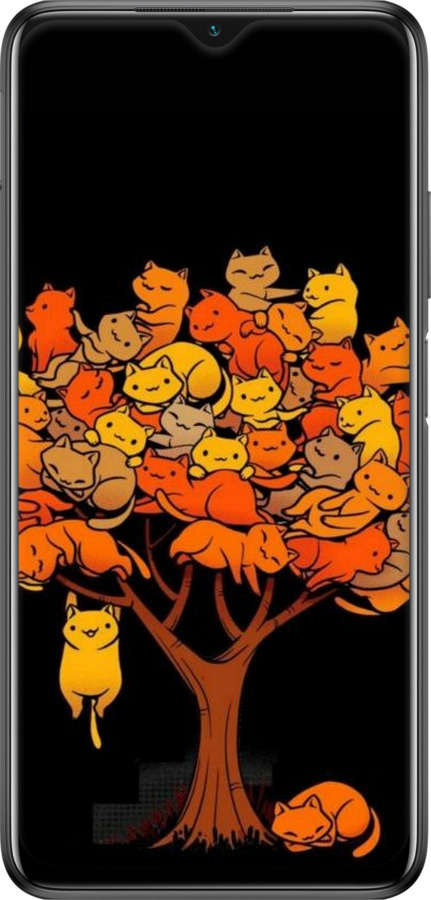 TPU чехол Дерево и котики для Xiaomi Poco M3 - 6516b-2200 изображение 