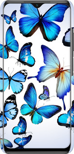 3D пластиковий матовий чехол Метелики для Xiaomi Poco M3 - 6023m-2200 изображение 