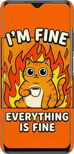 3D пластиковый матовый чехол Funny Cat для Xiaomi Poco M3 - 6786m-2200 изображение 