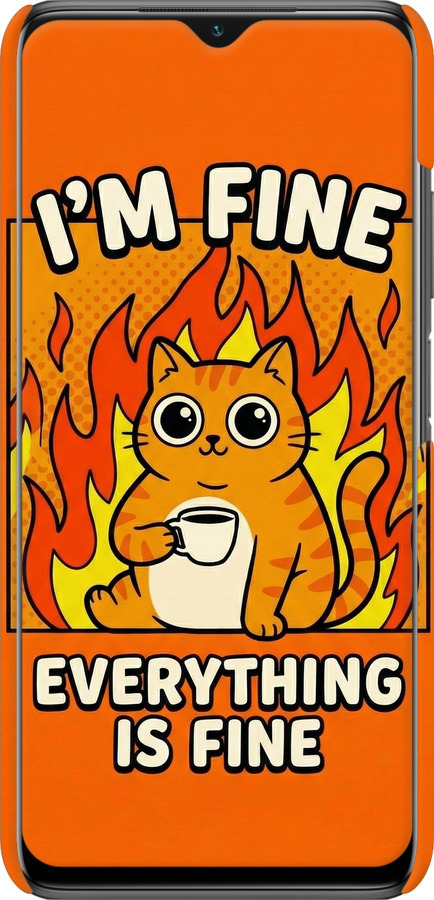 3D пластиковый матовый чехол Funny Cat для Xiaomi Poco M3 - 6786m-2200 изображение 