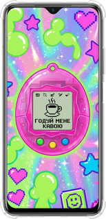 Силикон с усиленными углами чехол Y2K Aesthetic Retro Pet: Годуй мене кавою для Xiaomi Poco M3 - 6784sp-2200 изображение 