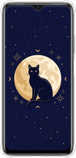 Силикон с усиленными углами чехол Cute Cat Celestial/Witchy для Xiaomi Poco M3 - 6787sp-2200 изображение 