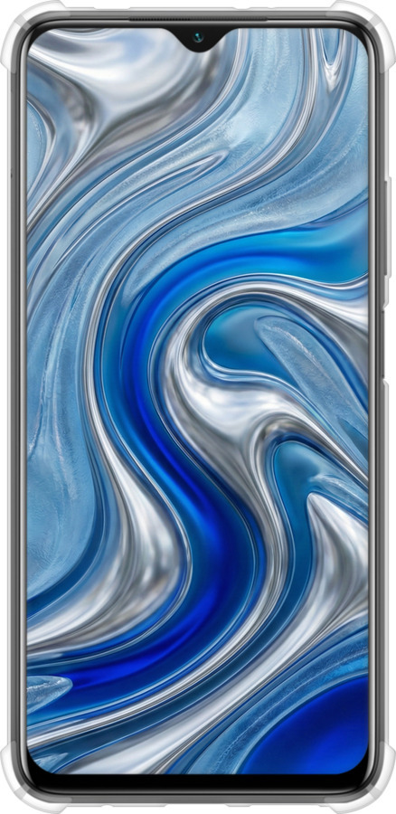 Силіконовий протиударний с посиленими кутами чехол Liquid Chrome для Xiaomi Poco M3 - 6781sp-2200 изображение 