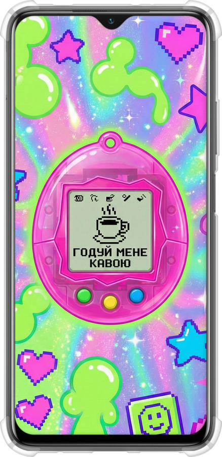 Силикон с усиленными углами чехол Y2K Aesthetic Retro Pet: Годуй мене кавою для Xiaomi Poco M3 - 6784sp-2200 изображение 