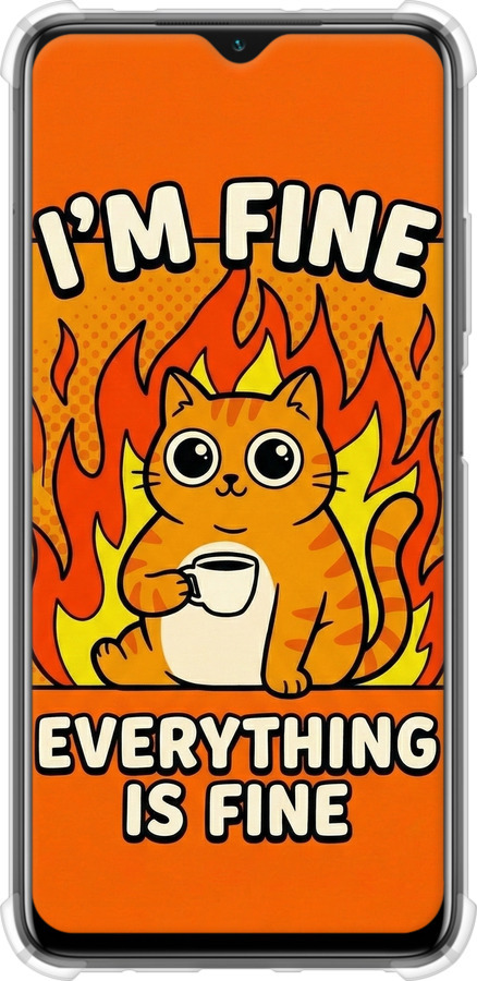 Силикон с усиленными углами чехол Funny Cat для Xiaomi Poco M3 - 6786sp-2200 изображение 