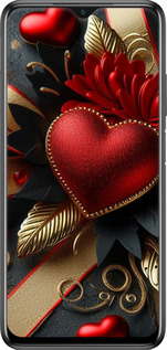 2D пластиковый чехол Сердечки v2 для Xiaomi Poco M3 - 5832t-2200 изображение 