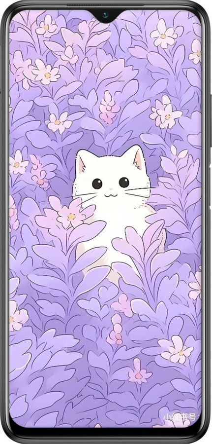 2D пластиковый чехол Котик в цветах для Xiaomi Poco M3 - 6390t-2200 изображение 