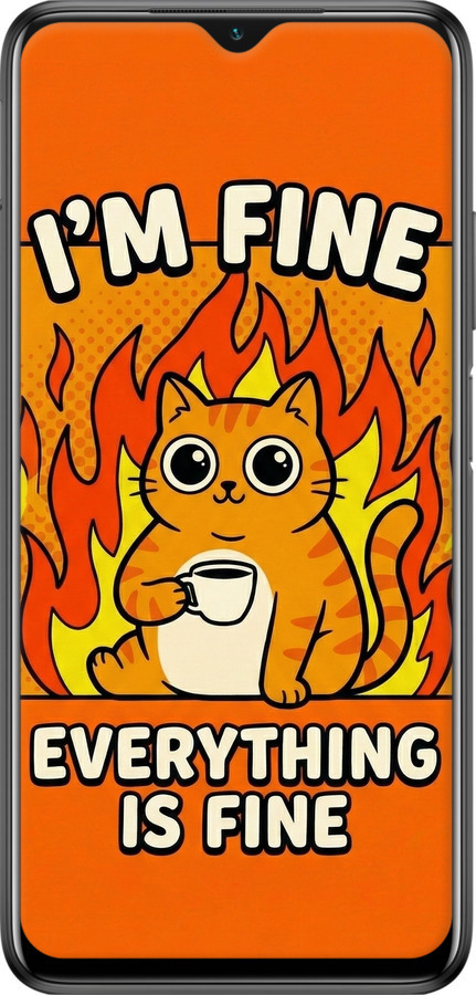 2D пластиковый чехол Funny Cat для Xiaomi Poco M3 - 6786t-2200 изображение 