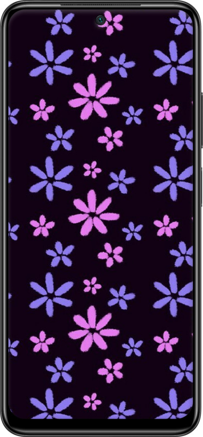 TPU чехол с  цветами для Xiaomi Poco M4 Pro - 6258b-2592 изображение 