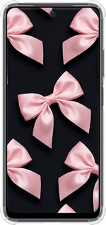 Силикон с усиленными углами чехол Coquette Ribbons Dark Coquette для Xiaomi Poco M4 Pro - 6767sp-2592 изображение 