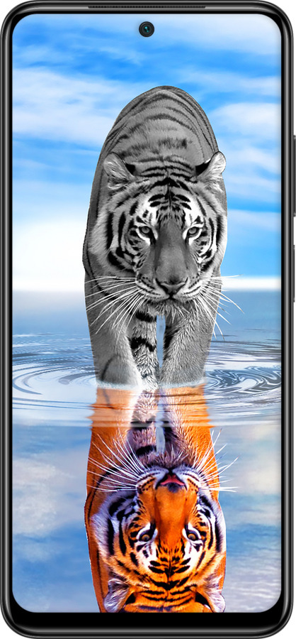 Силіконовий чехол Тигр для Xiaomi Poco M4 Pro - 6016u-2592 изображение 