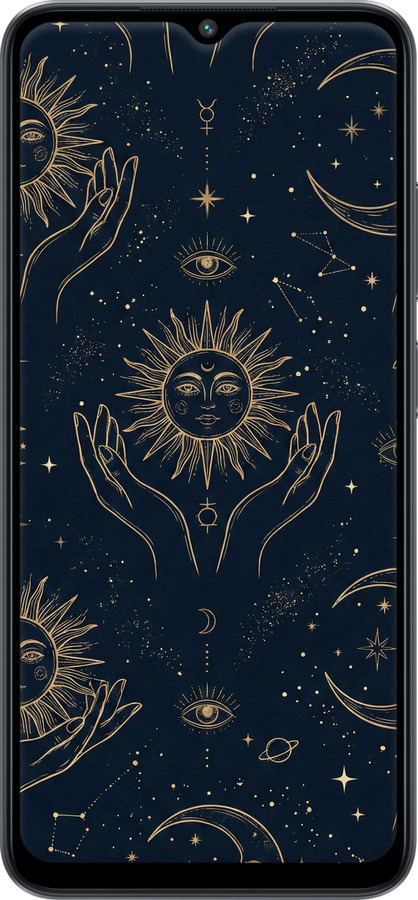 TPU чехол Celestial Harmony: Sun & Moon Gold Mystic Pattern для Xiaomi Poco M5 - 6778b-2767 изображение 