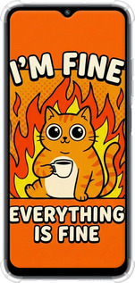 Силикон с усиленными углами чехол Funny Cat для Xiaomi Poco M5 - 6786sp-2767 изображение 