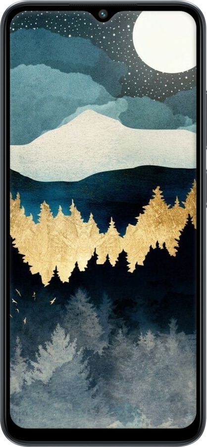 Силиконовый чехол Ночной пейзаж с лесом и горами для Xiaomi Poco M5 - 6493u-2767 изображение 