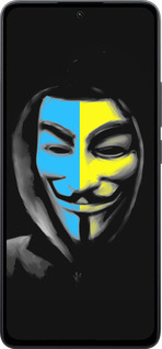 Силиконовый чехол Украинский анонимус для Xiaomi Poco M7 Pro 5G - 1062u-3942 изображение 