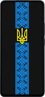 Силиконовый чехол Тризуб в вышиванке для Xiaomi Poco M7 Pro 5G - 1158u-3942 изображение 