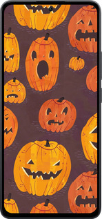 Силиконовый чехол Тыквы на Хеллоуин для Xiaomi Poco M7 Pro 5G - 233u-3942 изображение 