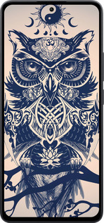 Силиконовый чехол Узорчатая сова для Xiaomi Poco M7 Pro 5G - 4000u-3942 изображение 