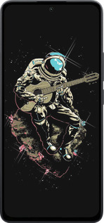 Силиконовый чехол Космонавт с гиратой для Xiaomi Poco M7 Pro 5G - 4138u-3942 изображение 