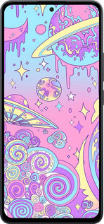 Силіконовий чехол Рожева галактика для Xiaomi Poco M7 Pro 5G - 4146u-3942 изображение 