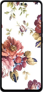 Силиконовый чехол Vintage flowers для Xiaomi Poco M7 Pro 5G - 4333u-3942 изображение 