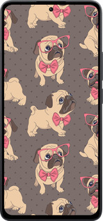 Силиконовый чехол мопсики 2 для Xiaomi Poco M7 Pro 5G - 4362u-3942 изображение 