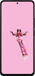 Силиконовый чехол Розовая жирафа для Xiaomi Poco M7 Pro 5G - 4441u-3942 изображение 