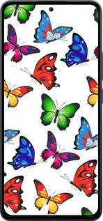 Силіконовий чехол Барвисті метелики для Xiaomi Poco M7 Pro 5G - 4761u-3942 изображение 