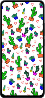 Силиконовый чехол Кактусы 4 для Xiaomi Poco M7 Pro 5G - 4856u-3942 изображение 