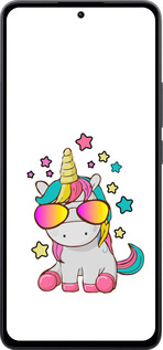 Силиконовый чехол Единорог в очках для Xiaomi Poco M7 Pro 5G - 4879u-3942 изображение 