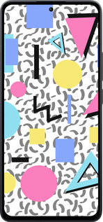 Силиконовый чехол Color shapes для Xiaomi Poco M7 Pro 5G - 4893u-3942 изображение 