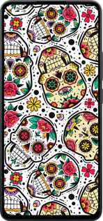 Силиконовый чехол Черепа для Xiaomi Poco M7 Pro 5G - 5471u-3942 изображение 