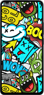 Силиконовый чехол Стикеры v4 для Xiaomi Poco M7 Pro 5G - 5508u-3942 изображение 