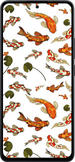 Силиконовый чехол Рыбы Кои для Xiaomi Poco M7 Pro 5G - 5535u-3942 изображение 