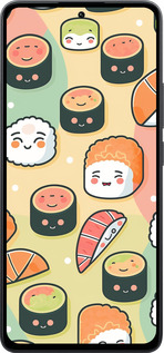 Силіконовий чехол Суші патерн для Xiaomi Poco M7 Pro 5G - 5583u-3942 изображение 