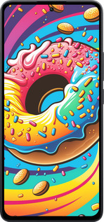 Силиконовый чехол Пончик радуга для Xiaomi Poco M7 Pro 5G - 5584u-3942 изображение 