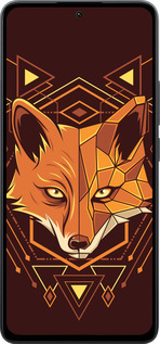 Силиконовый чехол Лиса геометрия для Xiaomi Poco M7 Pro 5G - 5607u-3942 изображение 