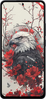 Силиконовый чехол Рубиновый орел для Xiaomi Poco M7 Pro 5G - 6103u-3942 изображение 