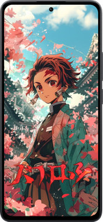 Силиконовый чехол Tanjiro Kamado для Xiaomi Poco M7 Pro 5G - 6132u-3942 изображение 