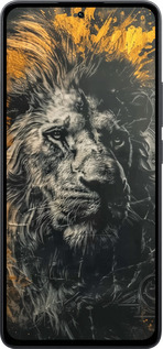 Силиконовый чехол Лев в золотых красках для Xiaomi Poco M7 Pro 5G - 6155u-3942 изображение 