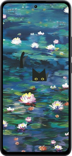 Силиконовый чехол із зображенням водяних лілій та кішок для Xiaomi Poco M7 Pro 5G - 6257u-3942 изображение 