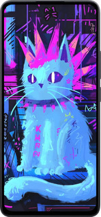 Силиконовый чехол Кот панк для Xiaomi Poco M7 Pro 5G - 6311u-3942 изображение 