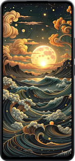 Силиконовый чехол Арт волны для Xiaomi Poco M7 Pro 5G - 6332u-3942 изображение 