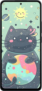 Силиконовый чехол Милый котик для Xiaomi Poco M7 Pro 5G - 6364u-3942 изображение 