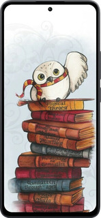 Силиконовый чехол Сова и книги для Xiaomi Poco M7 Pro 5G - 6436u-3942 изображение 
